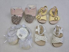 Lot Of 4 Baby Shoes Girls 3-6M By Carters Old Navy Toms