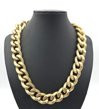 Heavy 86g Gold Tone  Curb Chain Necklace | Chunky Statement Link