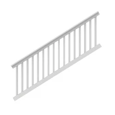 T-Rail 8 Ft. X 36 In. (Actual Size: 91-3/4 L X 34-1/15 In. H) Vinyl Railing Stai