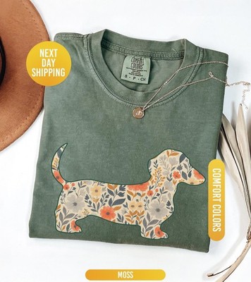 Colors Floral Dachshund Shirt Wiener Dog Tshirt Gift for Dachshund Mo