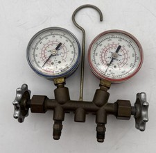 Robinair Hvac Manifold Gauge Set R22 R12 Brass Usa Parts Repair Missing Port