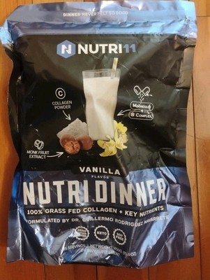 Nutri11(NutriDinner) Grass-Fed Collagen Keto Vanilla Powder.See Pics B.B.09/2027