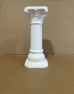 Vintage Gota China Japan White Ceramic Corinthian Style Column Display Pedestal