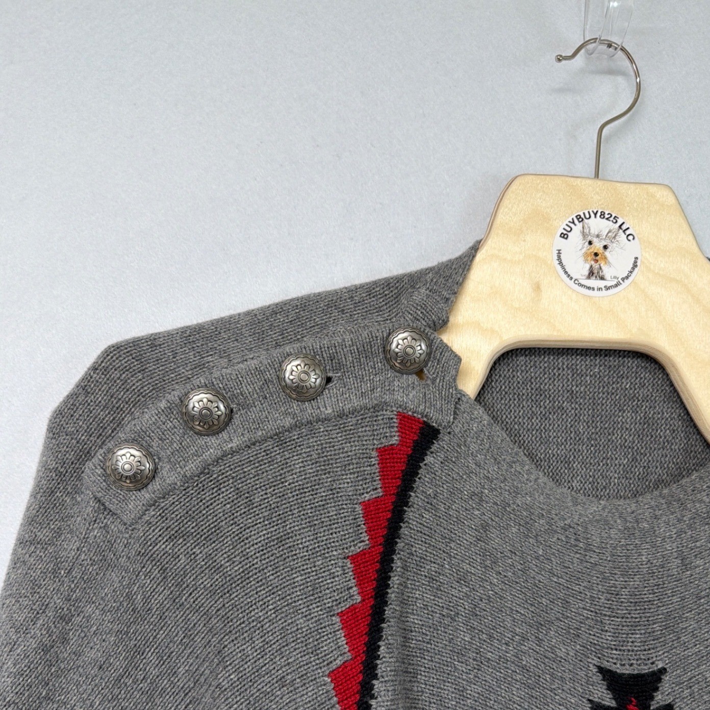 Roja Wool Blend Aztec Geometric Pattern Poncho Sh… - image 2