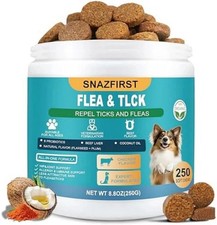 Flea and Tick Natural Prevention for Dogs Chewable, Flea  Tick 150 Chews Dog US