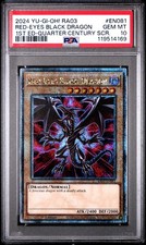 🔥PSA 10🔥 YU-GI-OH! RA03-EN QUARTER CENTURY RED-EYES BLACK