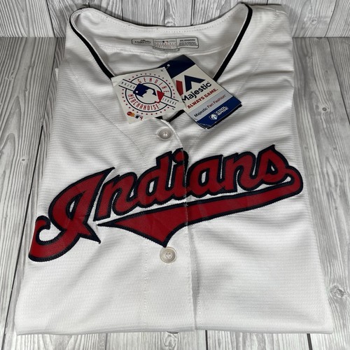 Cleveland Indians Jersey Baseball official Mens Majestic White XXL NWT genuine - Picture 12 of 13