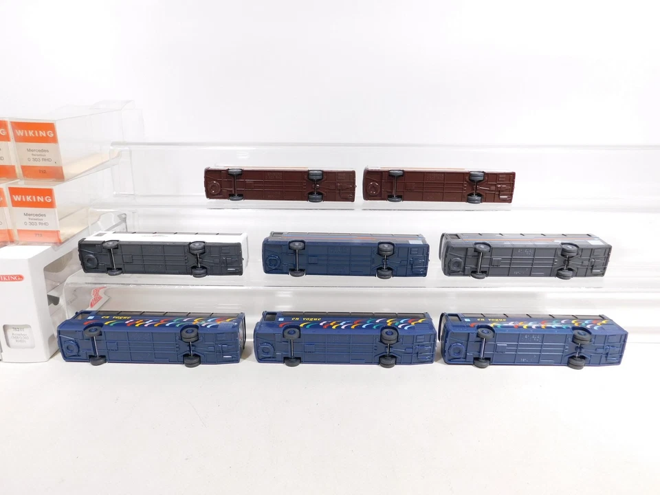8x wiking H0 1:87 712 Bus / Pullman MB O 303 Rhd S.G Mint + Box #DG81-1 - Immagine 3 di 4