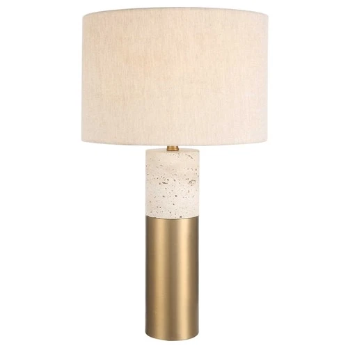 Uttermost 30201-1 Gravitas 28" Tall Table Lamp - Brass / Stone - Picture 1 of 8