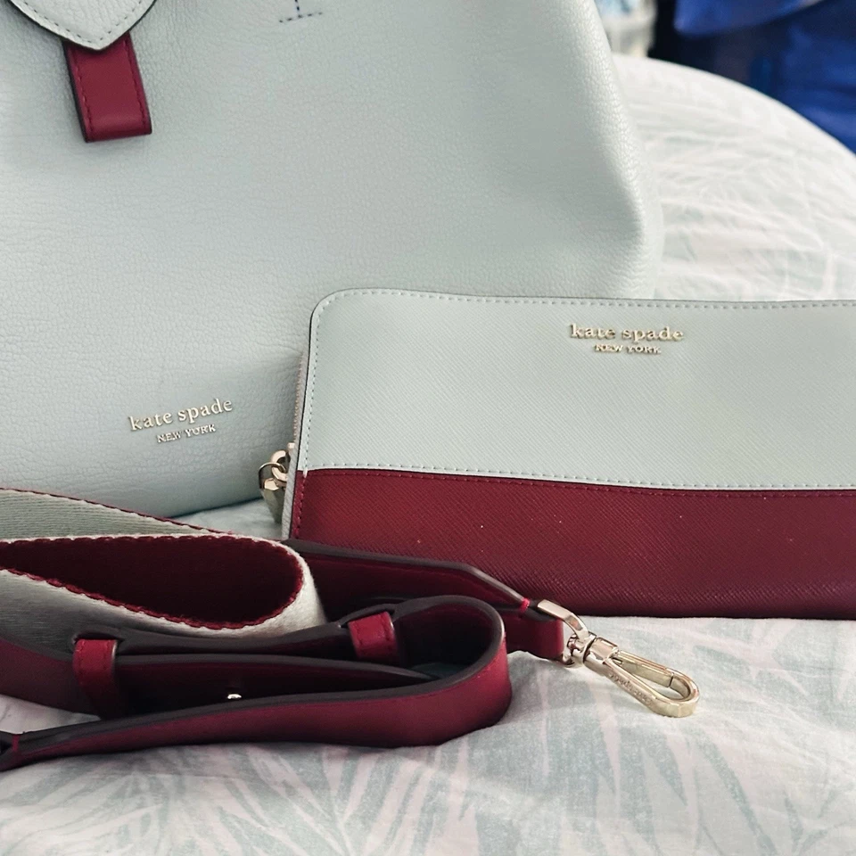 Kate Spade Essential Large Satchel Bag with Crossbody Strap, Wallet & Dust Bag - Image 2 of 4