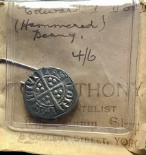 Great Britain King Edward I Penny 1279 to 1327 Class IV? Hammered Coin (2AB)