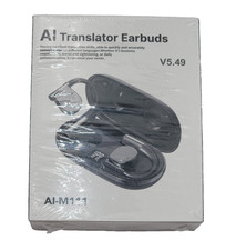 True Wireless AI Translator Earbuds V5.49 AI-M111 Black New Factory Sealed Box