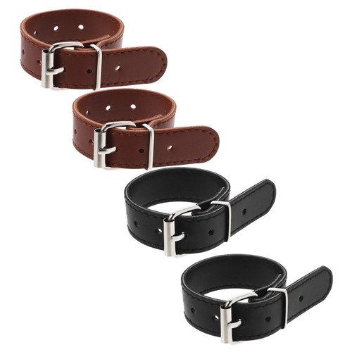 YARNOW 2 Pairs Bike Basket PU Straps - Adjustable Leather-Look Straps For Front Baskets On Bicycles, E-Bikes, Scooters (Assorted Colors)-1036027
