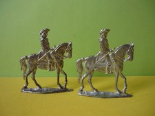 Plat d'étain - Soldat - Lot de 2 Cavaliers "ancien régime" - Austria.