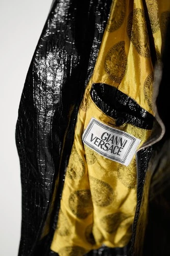 Vintage 90s GIANNI VERSACE Leather Biker Jacket Men's image 6