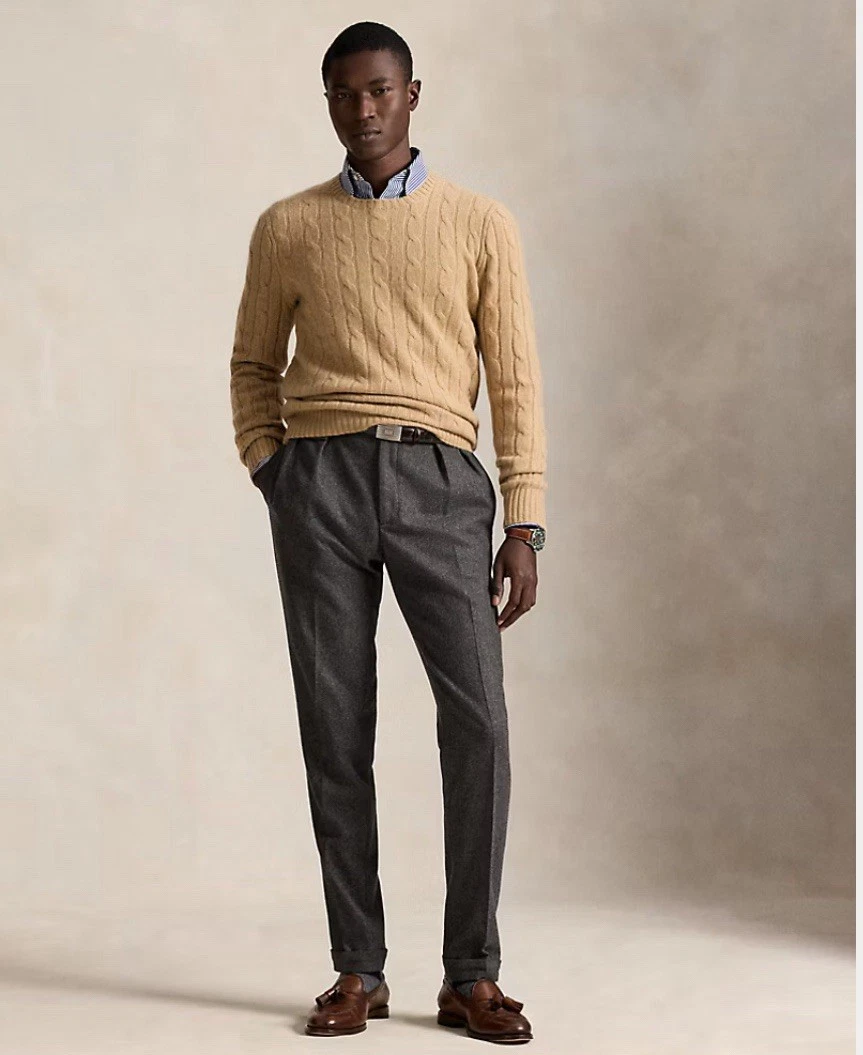 Polo Ralph Lauren The Iconic Cable-Knit Cashmere Sweater Size M