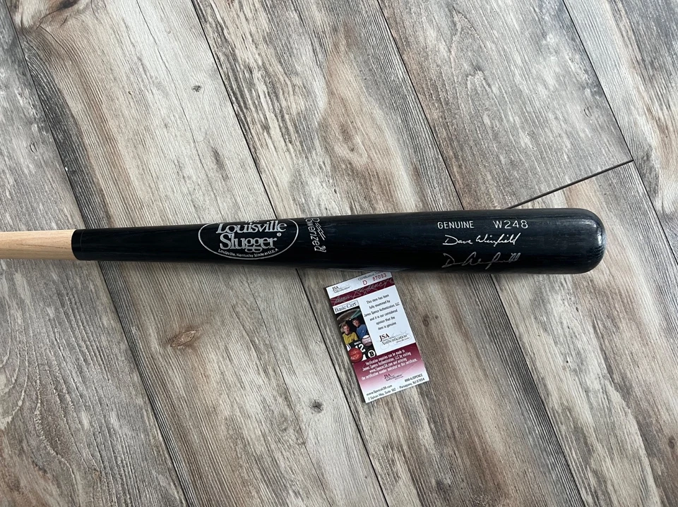 Dave Winfield Signed Louisville Slugger Name Engraved Black Bat W248 AUTO JSA - Image 2 of 4