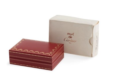 Cartier les must de Cartier Paris Feuerzeugbox Box Etui rot red Vintage C557