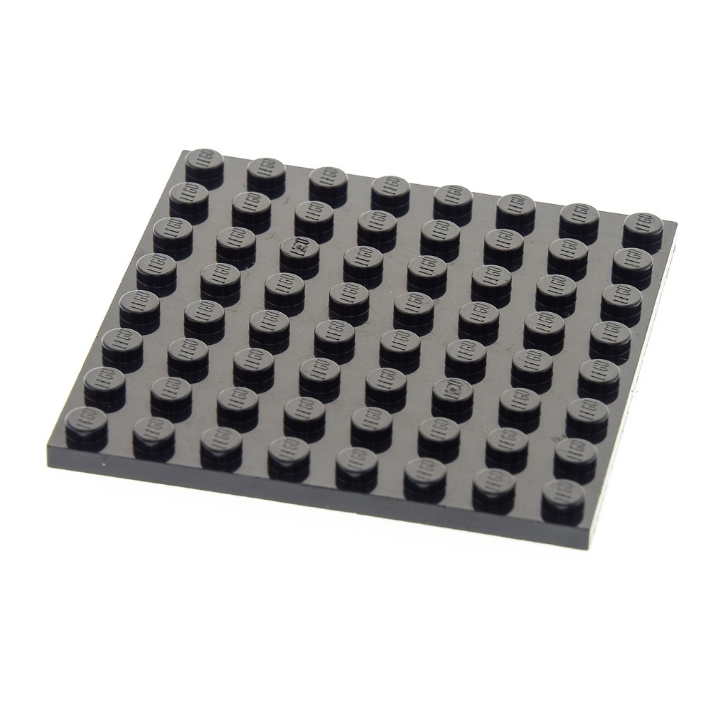 1X Lego Base Plate 8X8 Black Basic Base Plate Star Wars 4166619 42534 41539