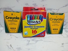 Lot of 3 CRAYOLA 2 Boxes 8pc ea & RoseArt Jum...