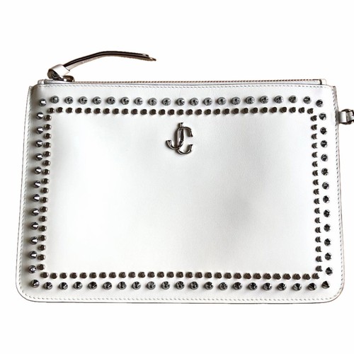 Jimmy Choo FARA Latte Clutch Bag Unused Japan