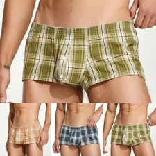 Mens Soft Low rise Underwear Boxers Shorts Trunks Briefs Cotton Low Waist