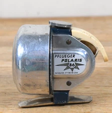 Vtg Pflueger Polaris 86 Spin Casting Fishing Reel Works Great Made in USA