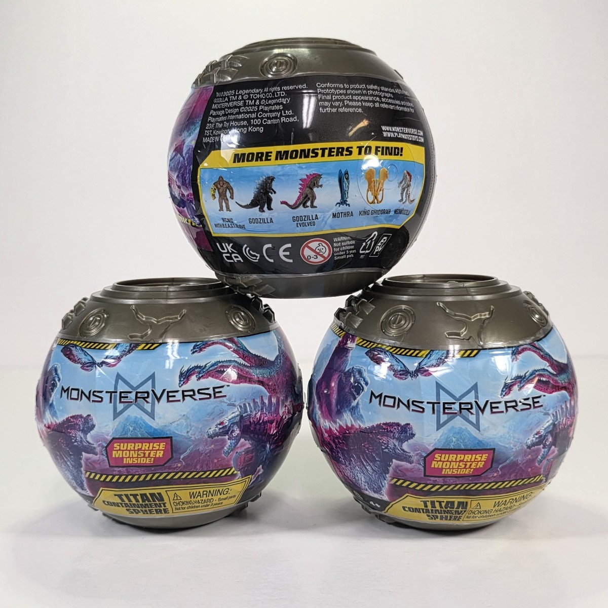 3x MonsterVerse Godzilla X Kong Titan Containment Sphere Mystery