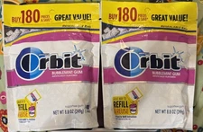 2 pack  Orbit Bubblemint Sugar Free Chewing Gum, Value Pack - 180 Ct each bag