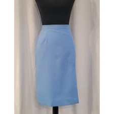 Vintage ERA Exclusive Sky Blue Pencil Skirt High Waist Midi Size 8