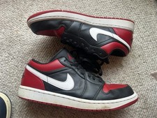 Nike Air Jordan 1 Low Black Red White 553558-066 Men's Sizes 10