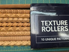 $35 Clay Texture Rollers | 10-Pack | 5 in x 0.65 in| Premium 10-Pack |5" x 0.65"