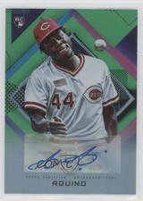 2020 Topps Fire Fire Auto Green 26/75 Aristides Aquino #FA-AAQ Auto 13c4