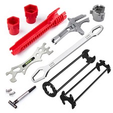 TUOSHUNGE 6PCS Basin Wrench Set, 8 in 1 Sink Bathroom Faucet Spanner, Adjusta...
