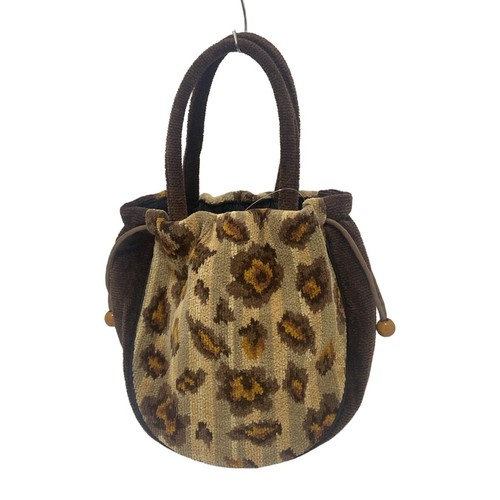 Auth FEILER - Dark Brown Beige Light Brown Pile Handbag - Picture 3 of 9