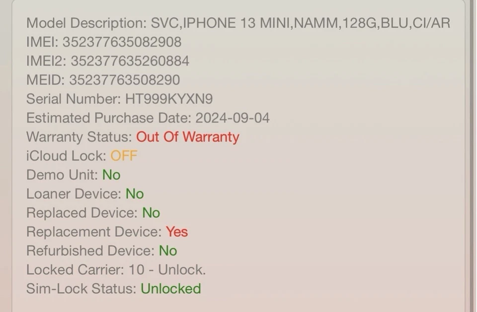 iPhone 13 Mini Logic Board Motherboard FOR PARTS USE ONLY READ PLEASE FMI OFF - Image 3 of 3