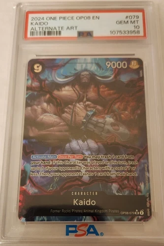 Kaido 2024 ONE PIECE English OP08 Alternate Art #079 PSA 10