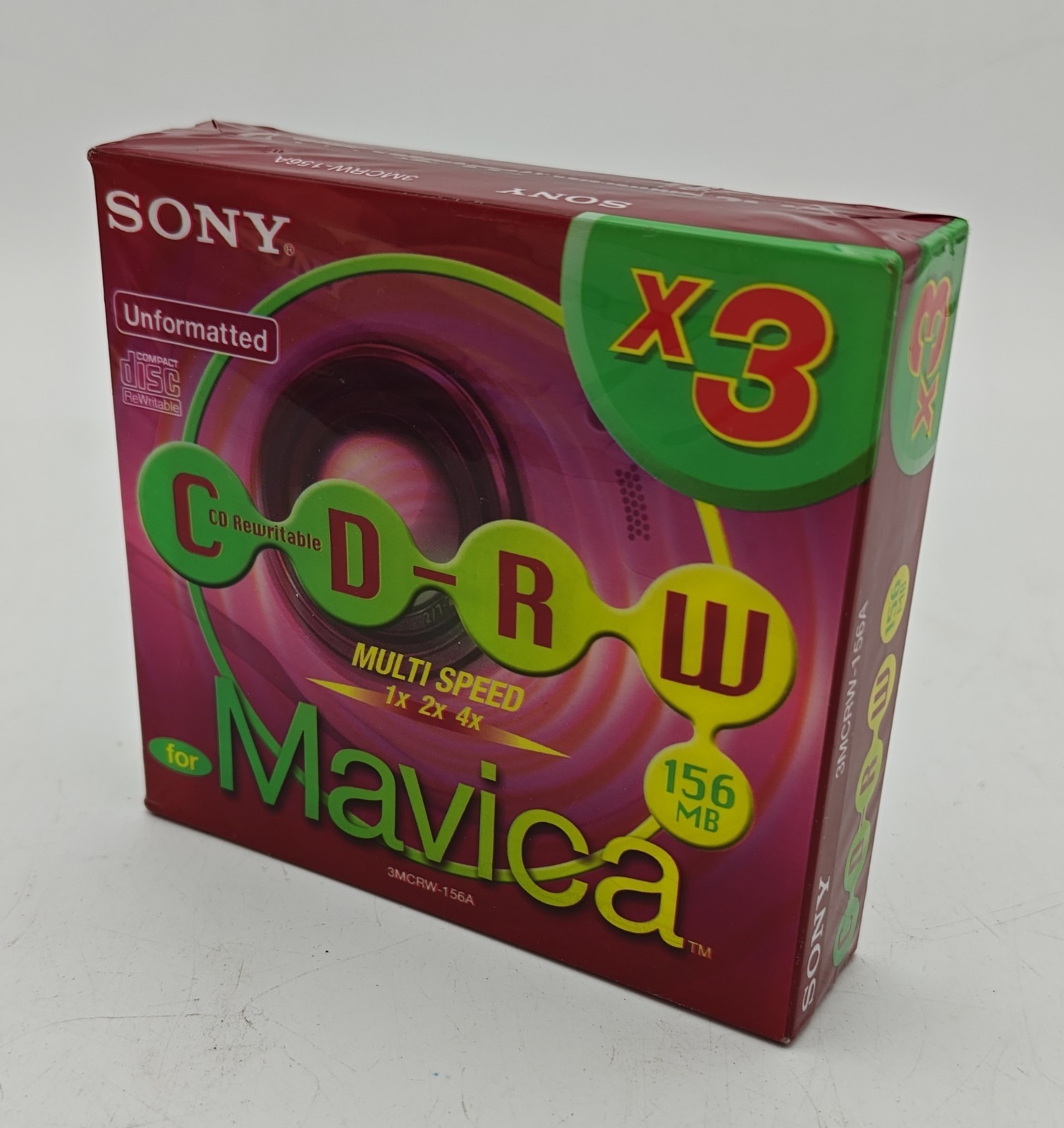 New Sony CD-RW 3 Pack for Mavica Camera 3MCRW-156A Compact Disc Rewriteable
