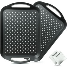 Large Non-Slip Serving Tray w/ Handles, Silicone Grips, Food & Drink, Dishwasher