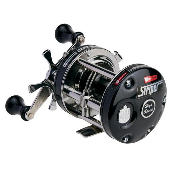 Abu Garcia Ambassadeur 6500 Striper Black Right Baitcasting