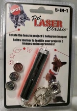 3" Spot Pet Laser Classic Toy 5-in-1 Interactive Cat Dog Toy 
