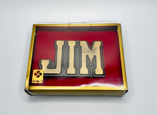 Vintage "JIM" Belt Buckle ROYP Cols. OH - New