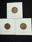 3 Lincoln Wheat Pennies (1909VDB, 1914, 1915) VF-AU Lot#1