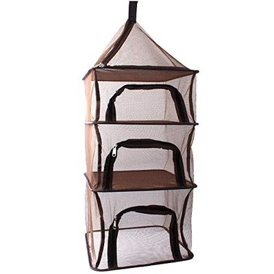 Camping Dry Net-4 Layer Outdoor Hanging Foldable Drying Rack, Camping Organiz...