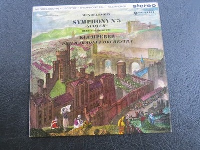 MENDELSSOHN - Symphony 3 (Scotch) - Klemperer - LP Record -SAX 2342 - Stereo