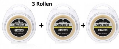 Walker Ultra Hold 3yd Klebeband für Tape Extensions, Perücken, Bio Tape 3 Rollen