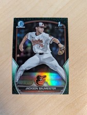 2023 Bowman Draft Jackson Baumeister Chrome Green Grass Refractor 1st #/99