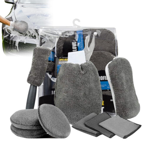 9PCS Interior Car Cleaning Kit | Auto Detailing Brush Wash Kit Supplies Tools