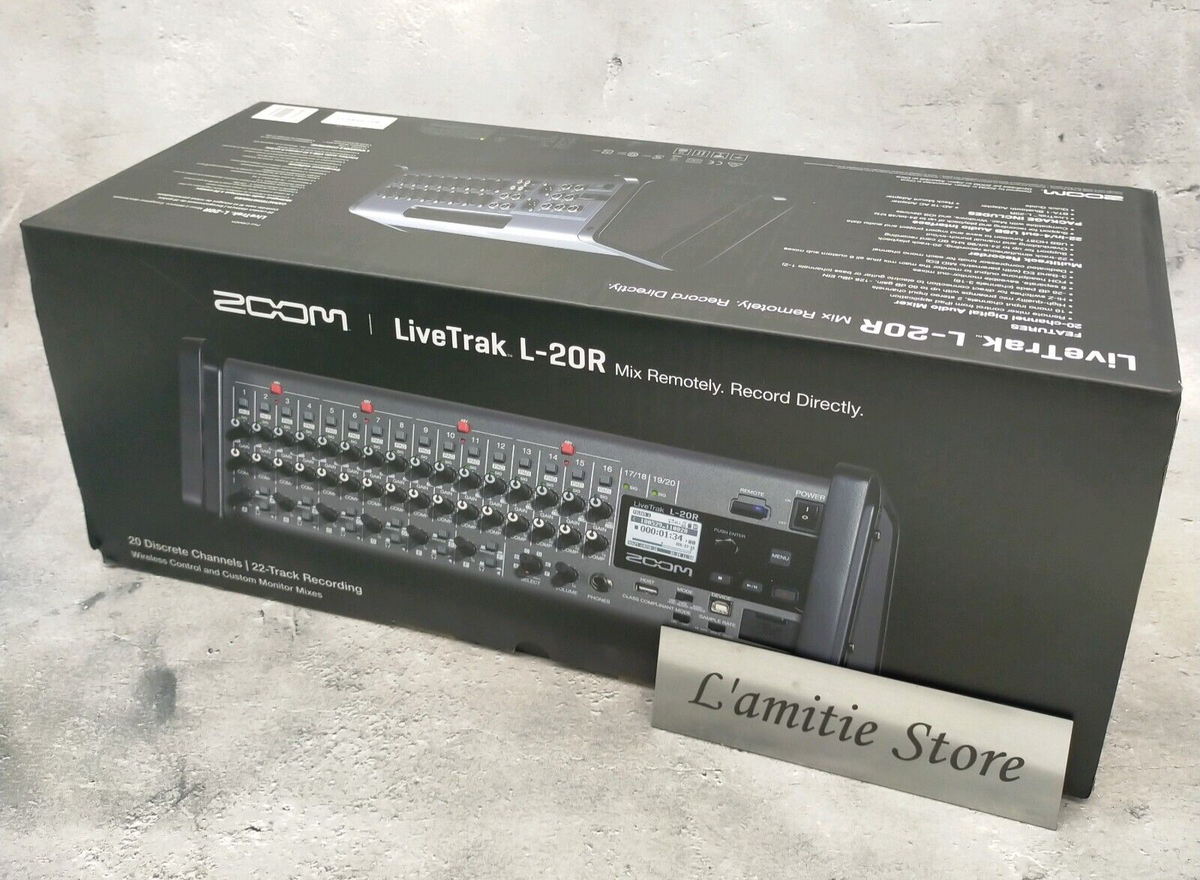 Zoom LiveTrak L-20R Rackmount Digital Mixer Recorder 20ch 22 Input