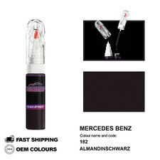 FÜR MERCEDES BENZ ALMANDINSCHWARZ 182 Lackstift Pinsel Fix Set Kratzer FÜR MERCEDES BENZ ALMANDINSCHWARZ 182 Lackstift Pinsel Fix Set Kratzer